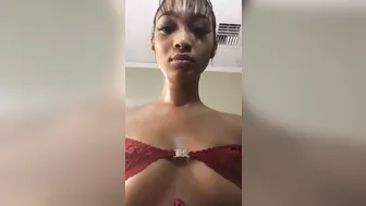 Edwina Isaacs (edwinacarlaisaac) onlyfans masturbating with a tampon in pussy