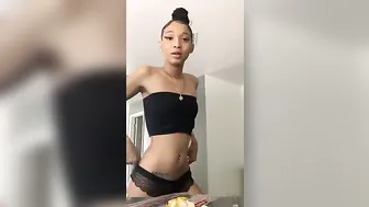 17858500000000000 Big breasted lady with huge ass caresses nipples