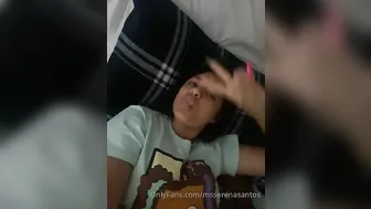 Serena Santos aka msserenasantos onlyfans Bonga sex toy show with a teen in the shower