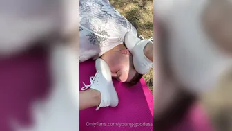 Young Goddess aka young onlyfans Naked babe sucks dildo