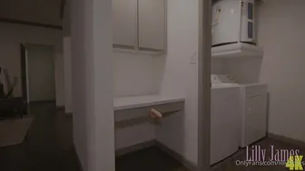 Lilly James aka lillyjames onlyfans fingering with busty brunette