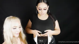 Amyrosebutt onlyfans Black-haired bitch caresses her charms