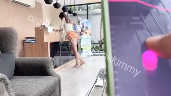 Kimmy Sun onlyfans Hot chick caresses big ass