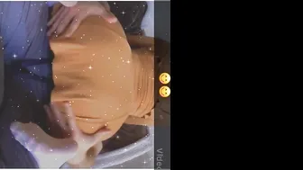 emirafoods Awesome brown girl in white stockings tickles her cap delicately