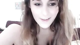 sleepyho Cute babe licks dildo