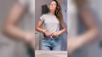 SandyInLace onlyfans  baby pokes her fingers in the holes