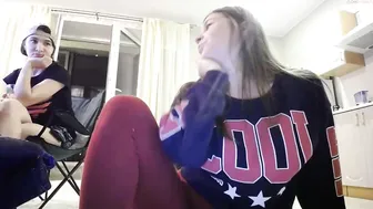 catch_me sits on a toy