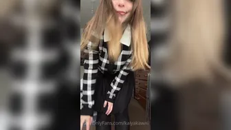 Kaiya aka kaiyakawaii onlyfans Busty bitch in stockings gently fingering pussy