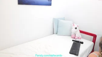 stella_and_stephan chaturbate Fluffy nipple jumps on strap-on