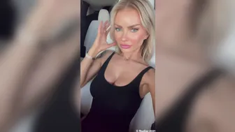 LaynaBoo aka Layna Boo aka laynaaboo onlyfans Hot babe fucks herself with glass dildo