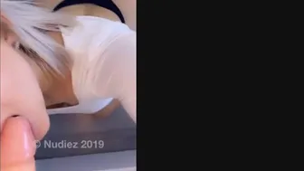 LaynaBoo aka Layna Boo aka laynaaboo onlyfans Blissful sweetie happily mattresses intimate places in a cozy bedroom