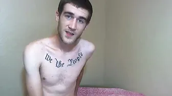 damonandskye Red-haired slut strips and pussy pulls