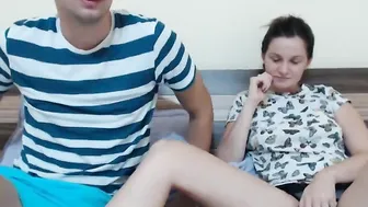 Blissful devil caresses shaved vagina