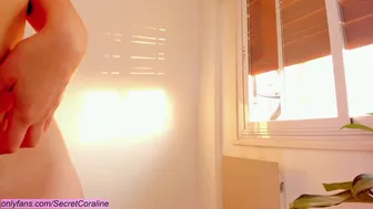 secretcoraline Blonde with tattoo caresses huge boobs