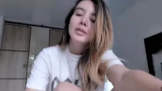 lauravega Hot brunette girl passionately jerks off her cunt