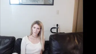 jackplusjill Busty Shmara caresses her lips.