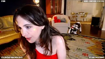 yarrow Busty chick caresses shaved foil