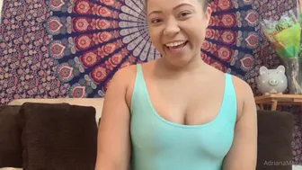 Adriana Maya aka adrianamaya onlyfans  with dildo relaxes her shaved vagina