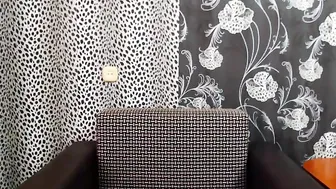 alexasweet6 pissing a little leaning on the back of the chair