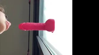 Bella aka bansheebel onlyfans  fucks herself in red dildo