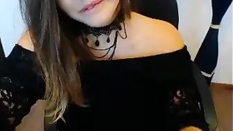 Elegant Babe in blue cool twat