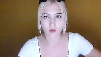 sintyalove Tender blonde squeezes boobs