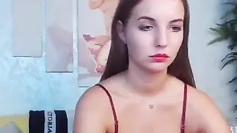 teensyangel Hot babe gently jerks pussy