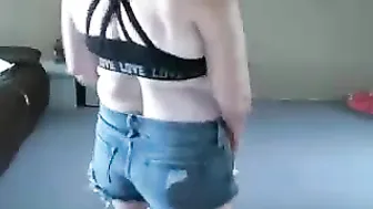 MyFreecams sits on a toy