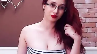 yvonnebrandy Fluffy bitch with glasses masturbates pussy