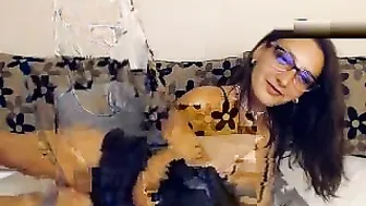 classyxcat Black-haired bitch caresses her charms