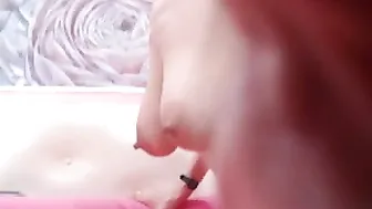 omeliaeffect old woman fucks herself with two toys in both holes