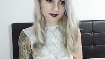 MyFreecams Charming bitch caresses big tits