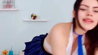 alanasweet1 Shy fan shows shaved cunt