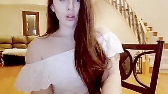 Isabelle Busty female fucks cunt with phallus