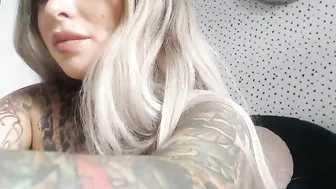 inkedfantasy Crazy bitch hard fingering both holes