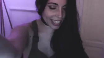 mila Beauty caresses her tits and pussy