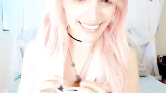 cherrycrush Cute lady spins happily in front of the webcam and shines with all the charms