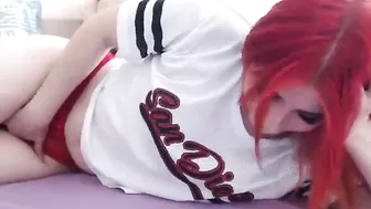 cutesunshy-n sucks rubber penis