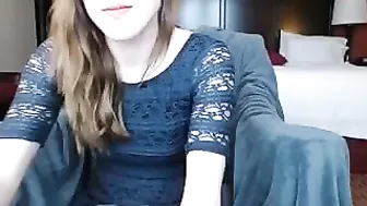 deafangel Busty slut caresses shaved pussy