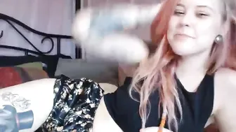 budfairy Naughty chick caresses vagina with fingers