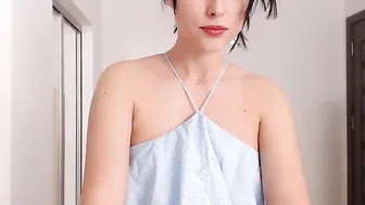 just_gia clear chick caresses the clitoris