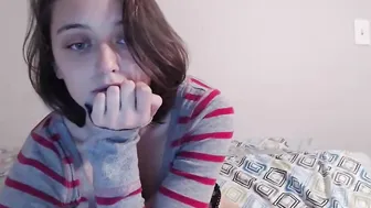 shywhispers Busty slut caresses shaved cunt