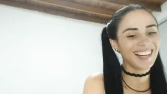 XIMENA_RICE Gorgeous teen doll caresses big tits