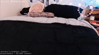 alice caresses her ass
