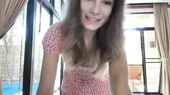 sweetestmary Slender lady with a tattoo shows her charms