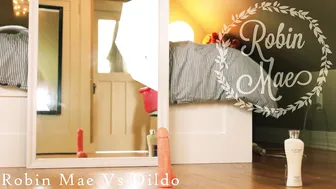 RobinMae bitch jerks off dildo
