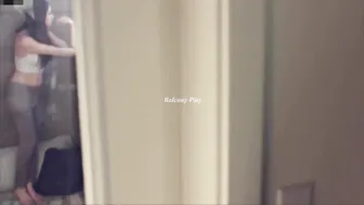 Balcony-Play Naughty small handjob vibrator pussy