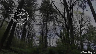 Forest-Nymph Busty hottie fucks handjob cunt