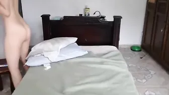sexinthebarr Naughty female caresses shaved cunt