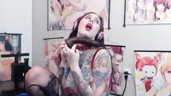 animergamergirl Fascinating skin strips and pulls pussy